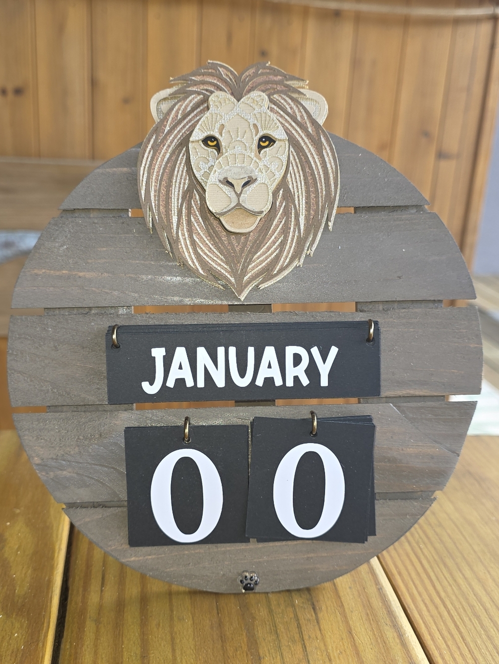 3D LION Perpetual Calendar (Includes 50% Donation)
